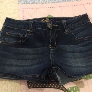 Justice denim shorts, girls size 10